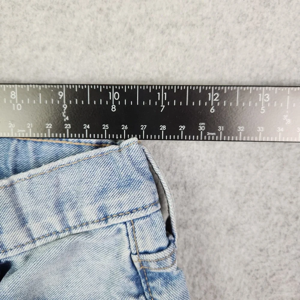 Old Navy Jeans Girls Size 8 Blue Denim Baggy Wide Leg High‎ Rise Built-In Tough